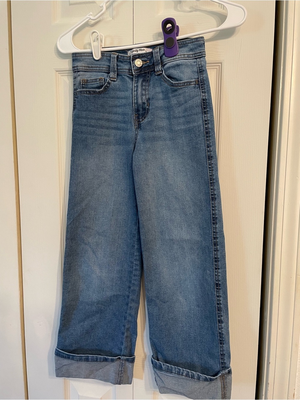 Celebrity Pink Girls Light Blue Wide Leg Jeans